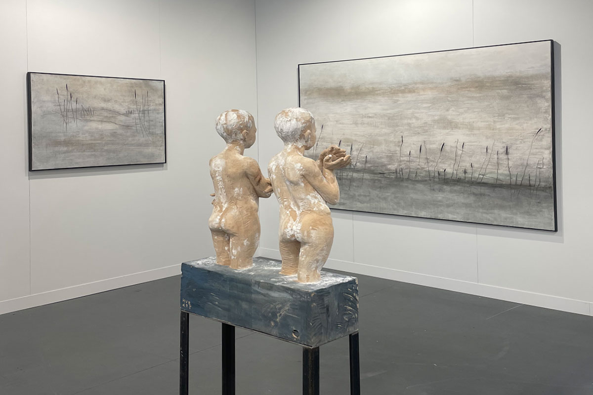 One Artist Show, Art Karlsruhe 2024, vertreten durch die  Overhead Galllery (Skulptur Hubert Mussner)